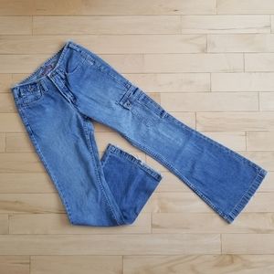 Silver Midrise Flare Jeans size 26 💖